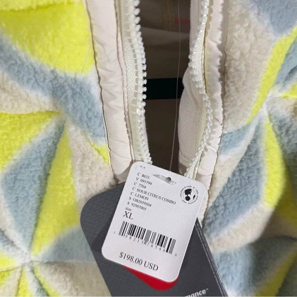 FP MOVEMENT MOUNTAIN HIGH 3D PRINTED 1/2 ZIP FLEECE IN SOUR CITRUS XL NWT - Picture 7 of 11